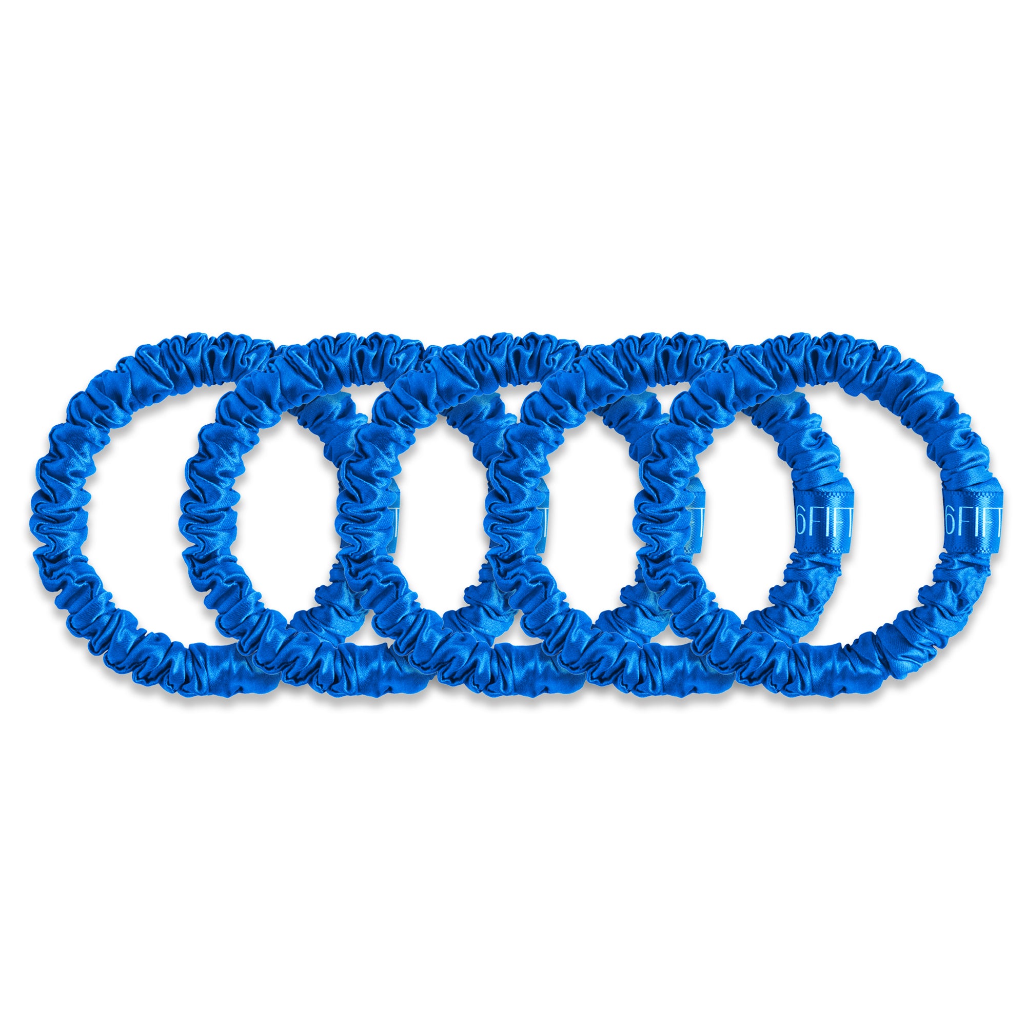azure | slim silk scrunchies
