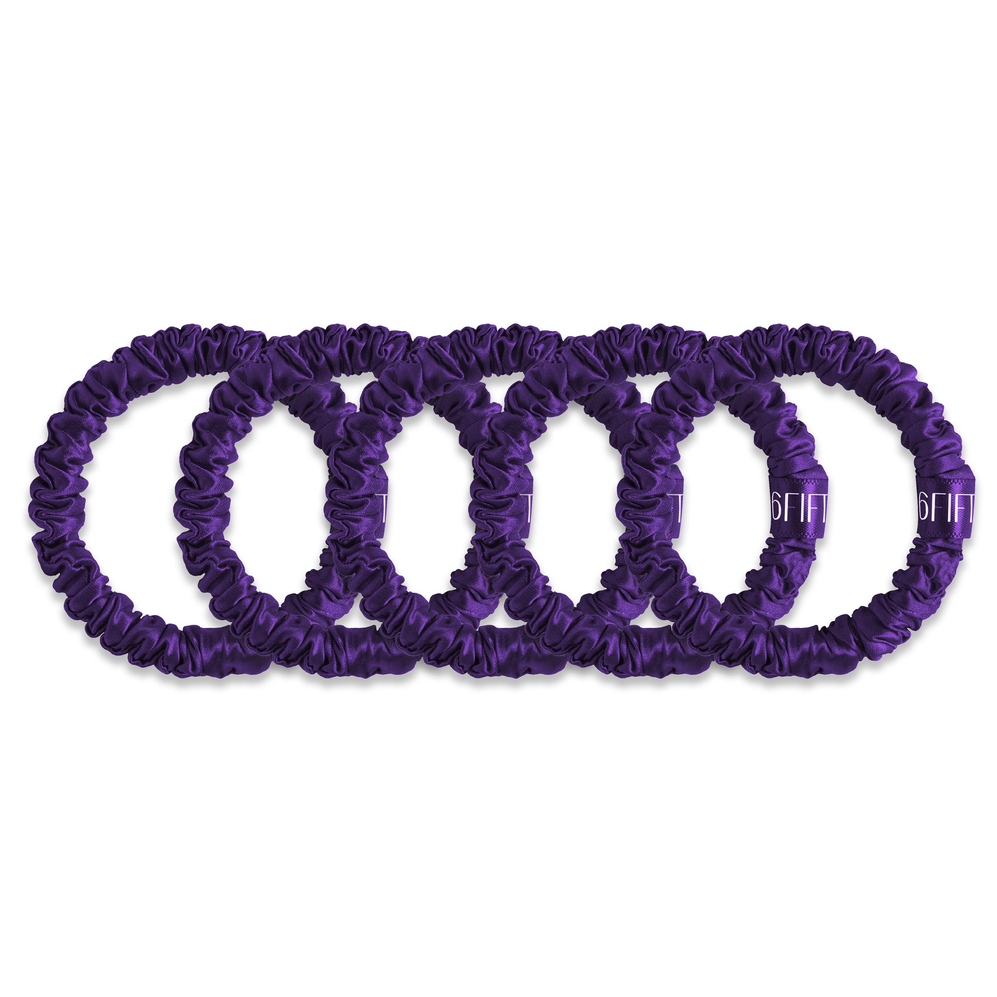 plum | slim silk scrunchies