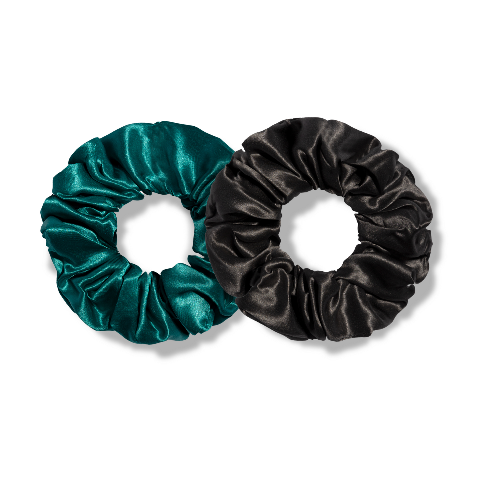 viridian&blackout | dream silk scrunchies