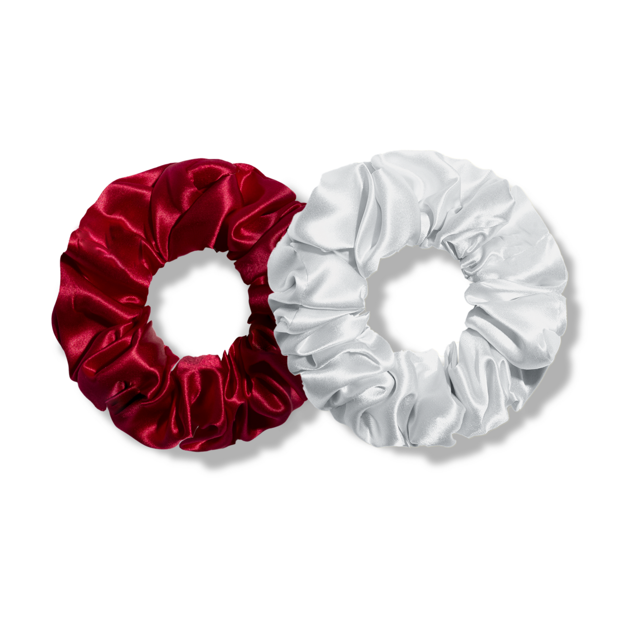 raspberry&snowy | dream silk scrunchies