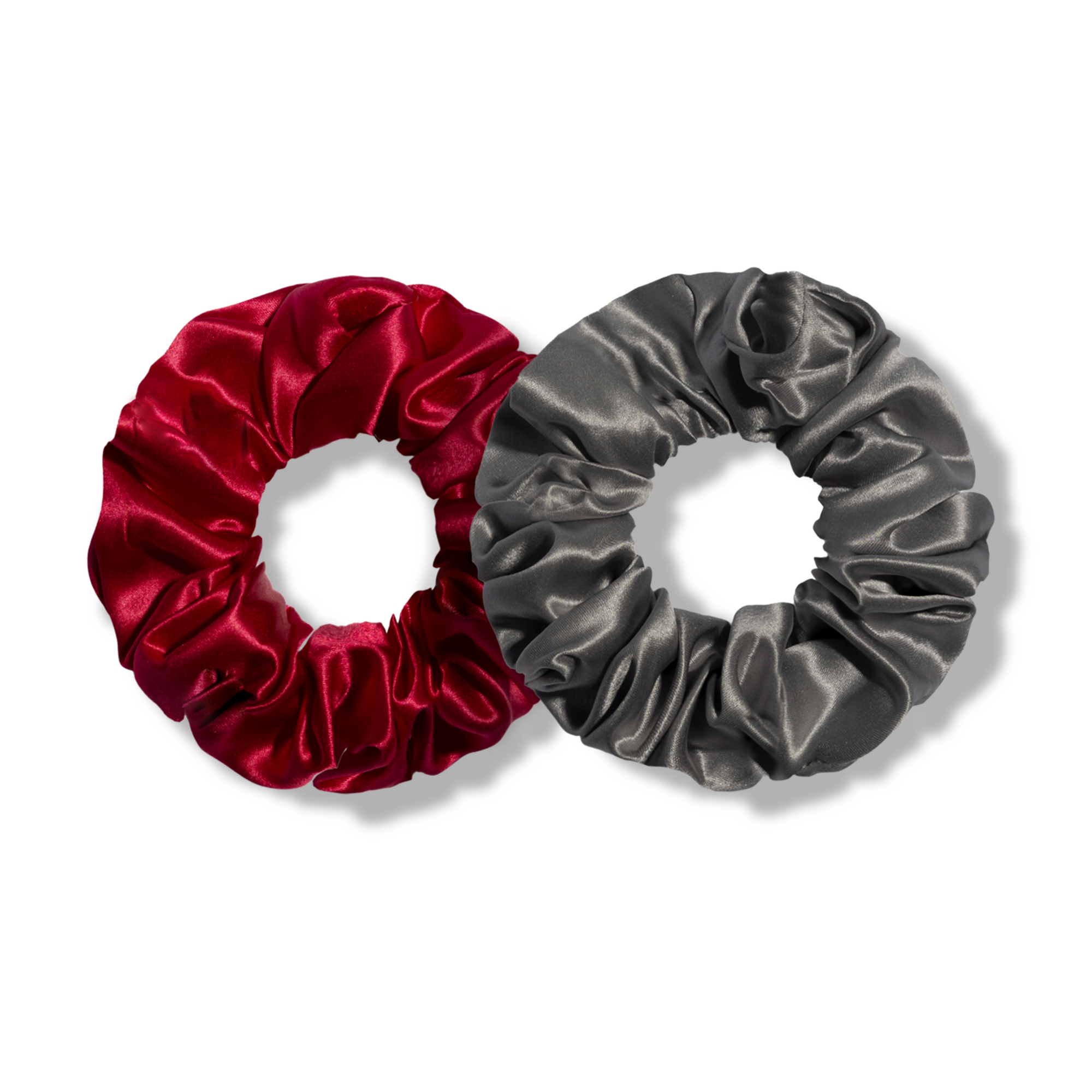 raspberry&graphite| dream silk scrunchies