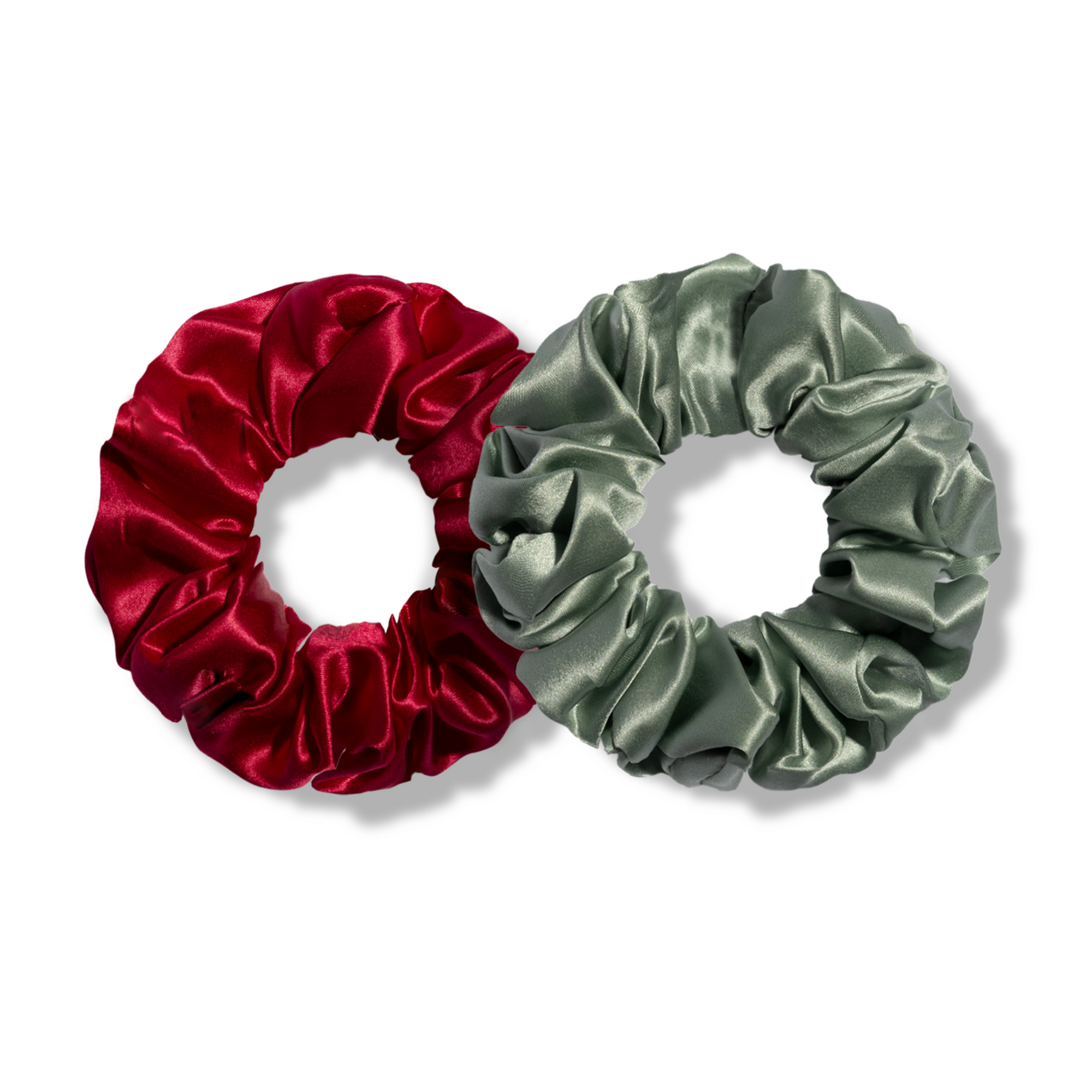 raspberry&earth| dream silk scrunchies