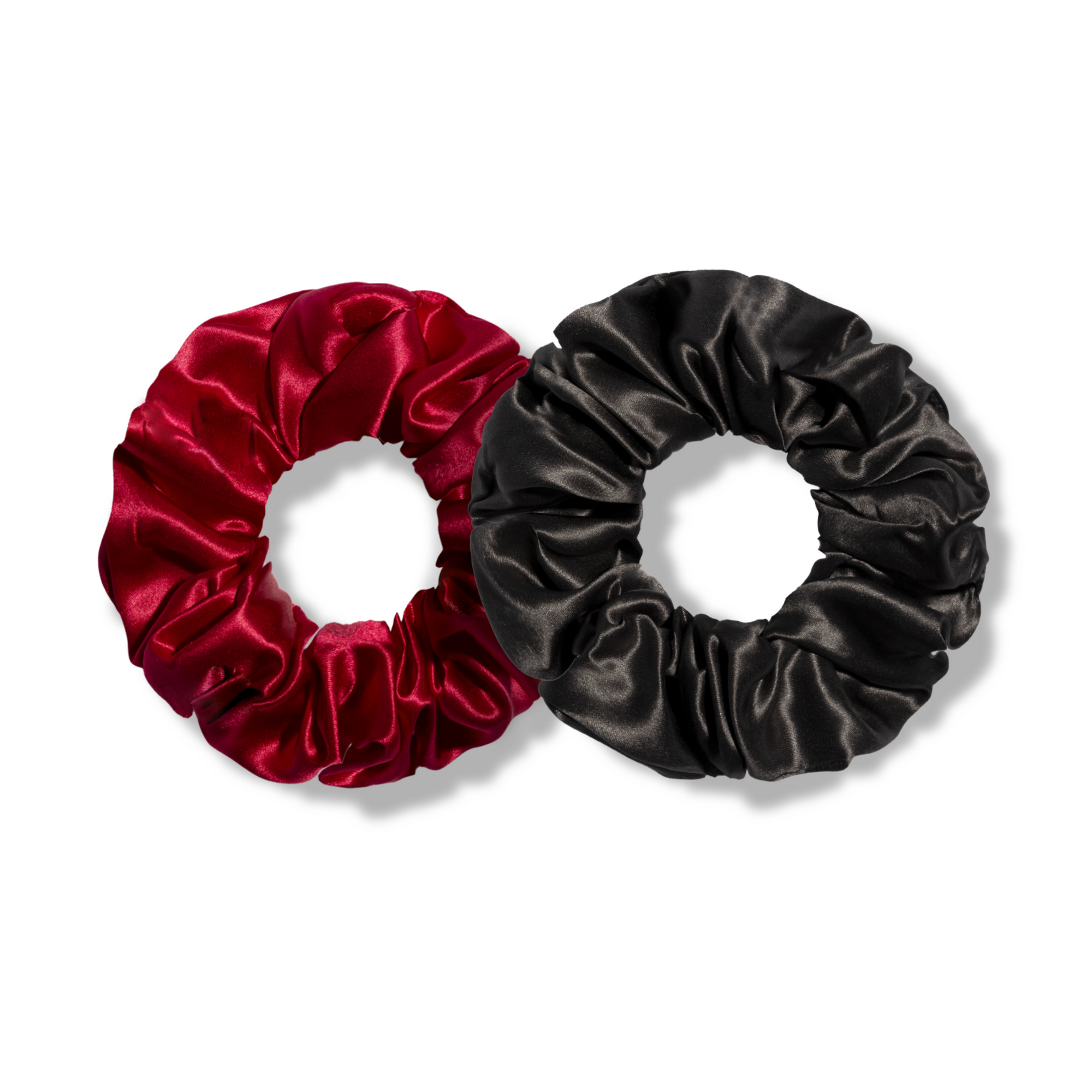 raspberry&blackout | dream silk scrunchies