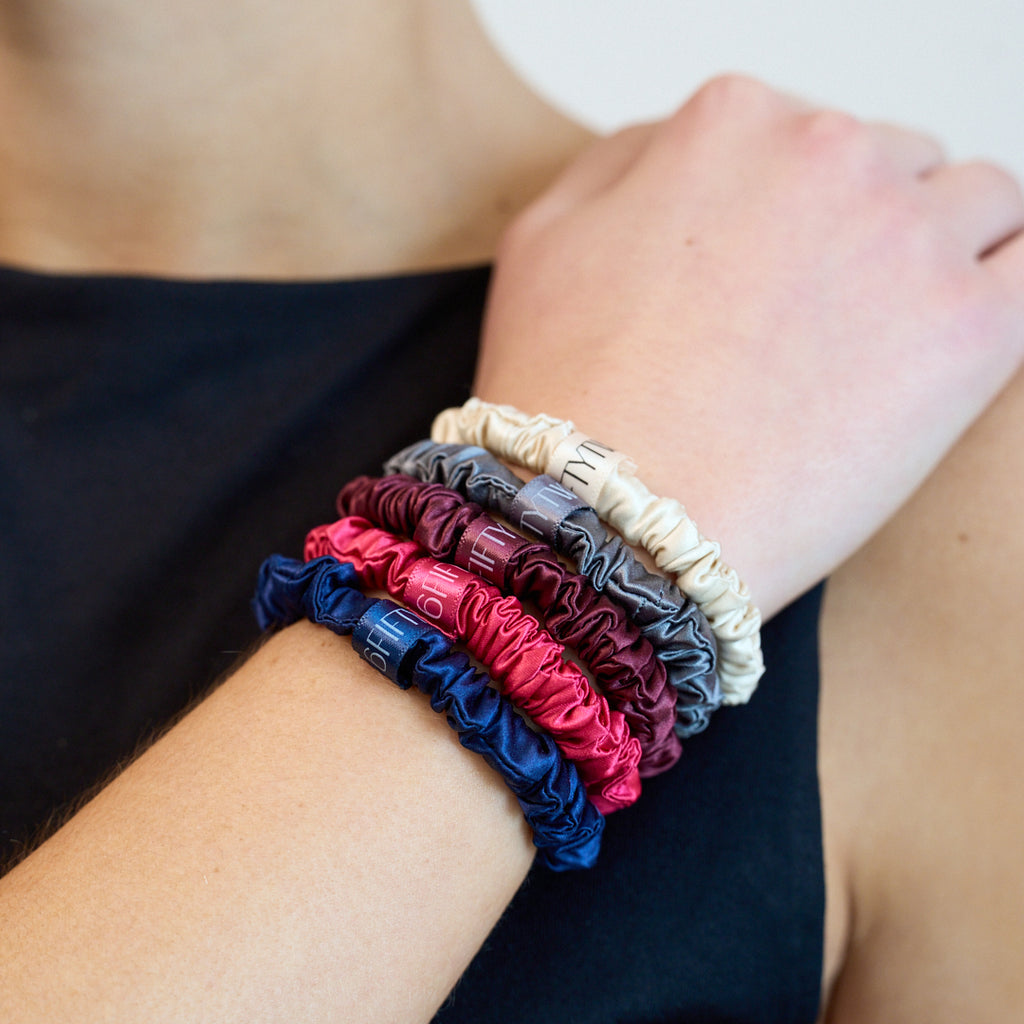Slim Silk Scrunchies | Mix & Match x5