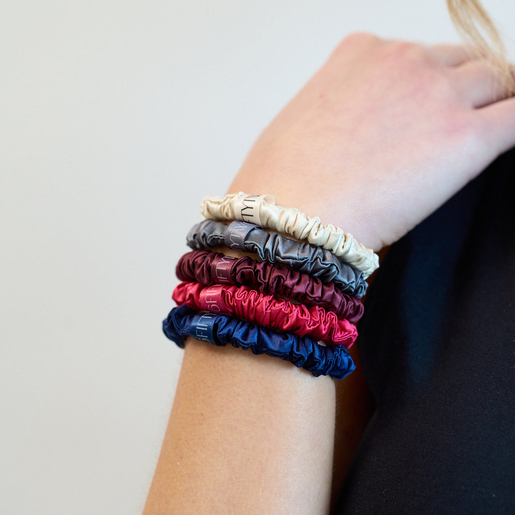 Slim Silk Scrunchies | Mix & Match x5