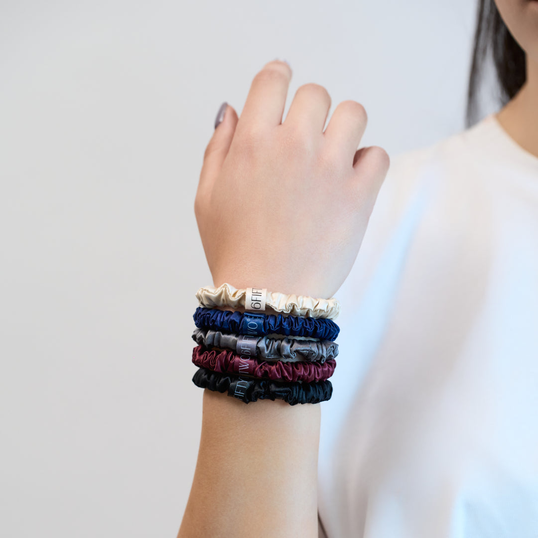 Slim Silk Scrunchies | Mix & Match x5
