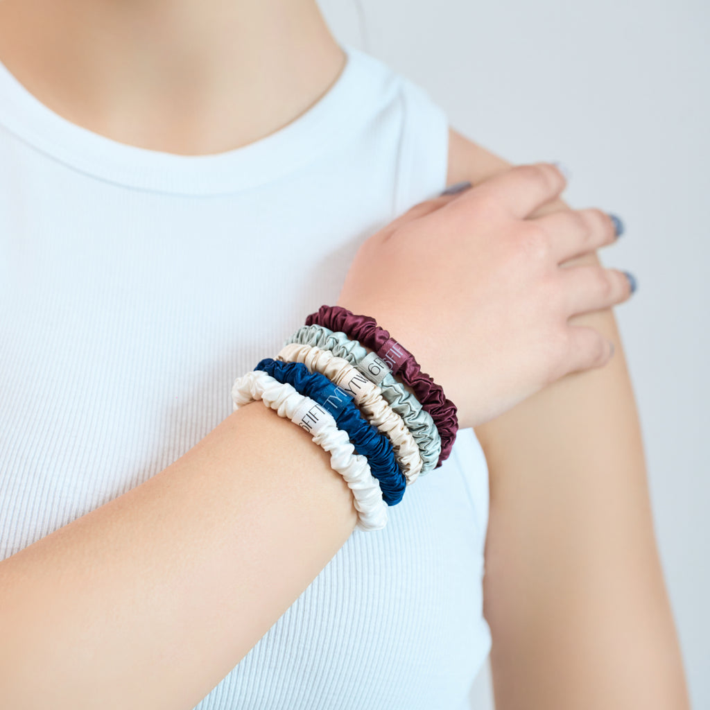 Slim Silk Scrunchies | Mix & Match x5