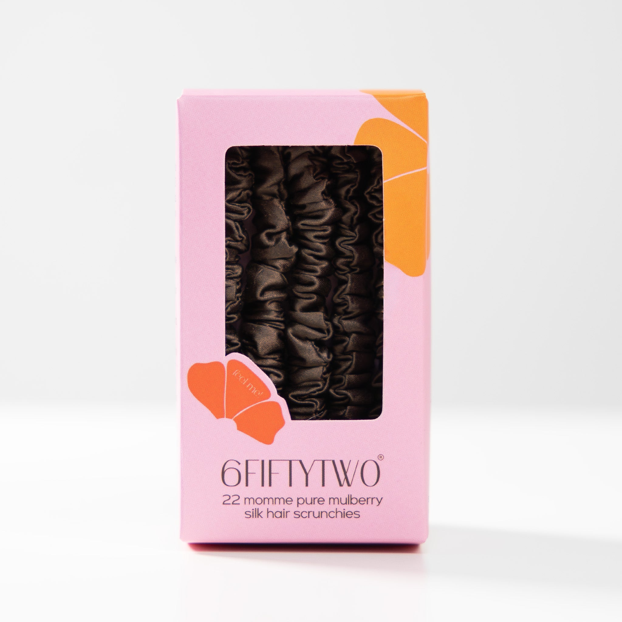 chocolate brown | slim silk scrunchies