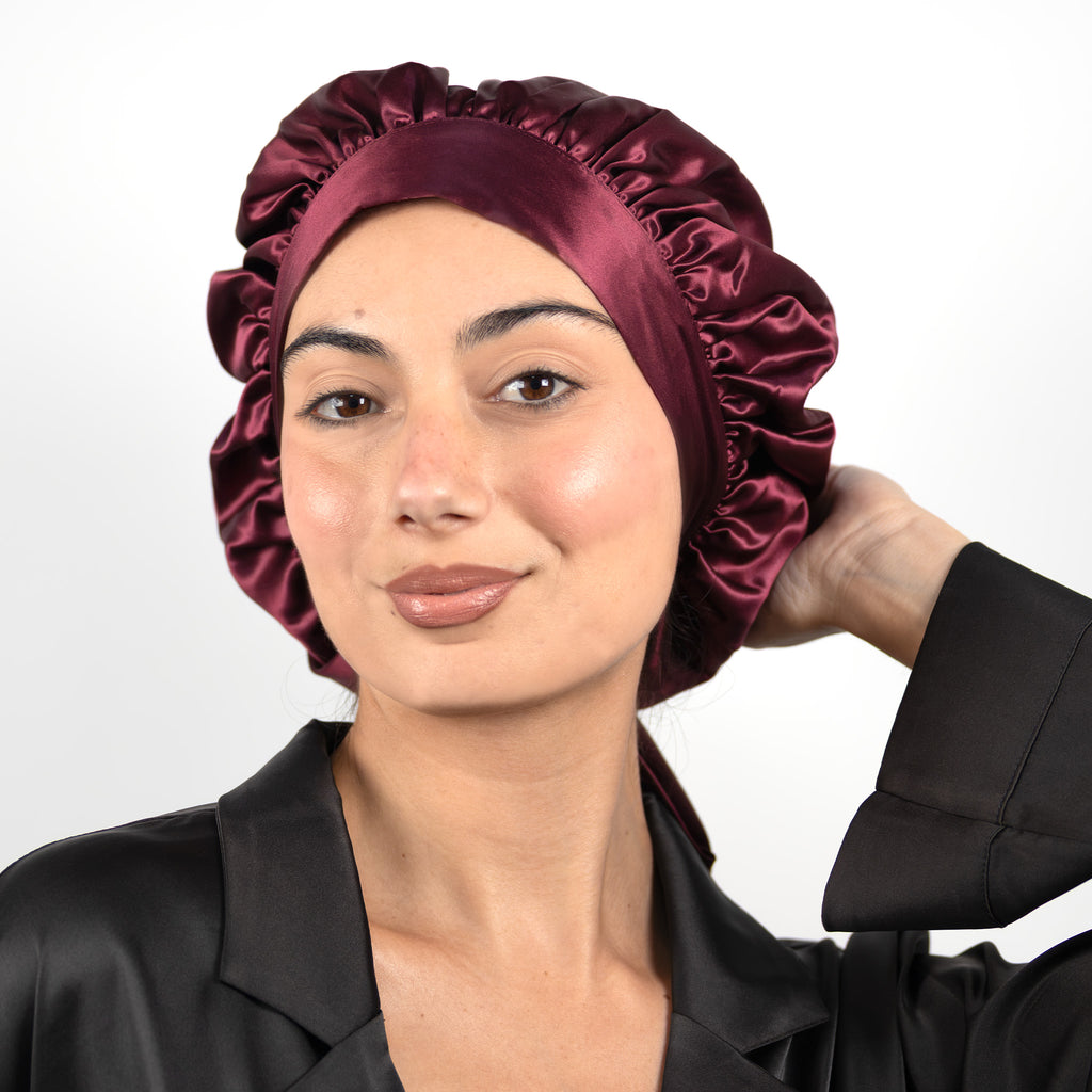double-layer silk bonnet