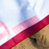 drama free zone | the statement collection beach towel
