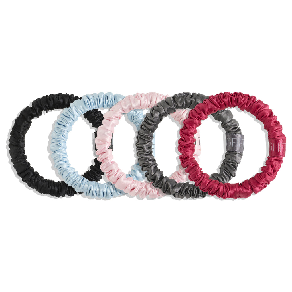 Slim Silk Scrunchies | Mix & Match x5