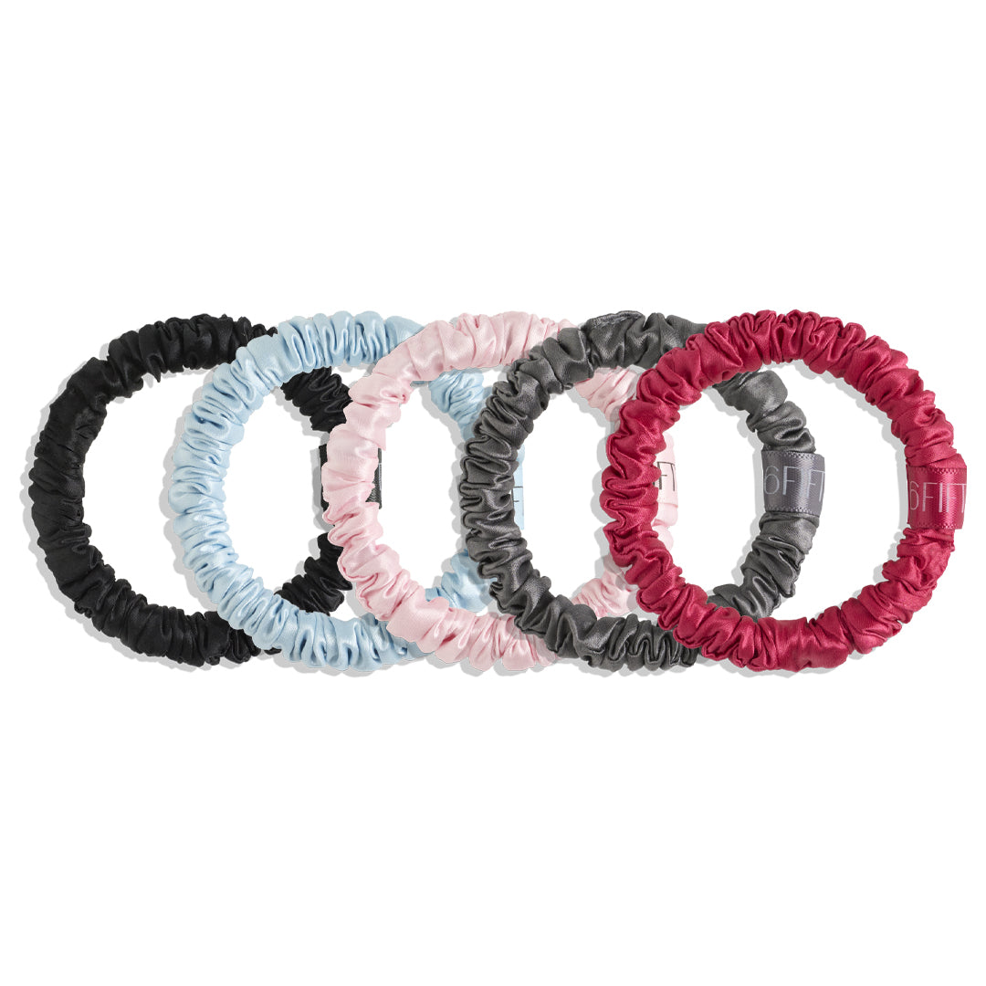 Slim Silk Scrunchies | Mix & Match x5