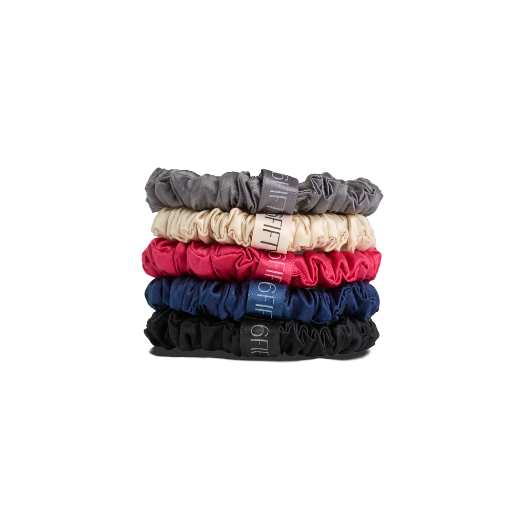 Slim Silk Scrunchies | Mix & Match x5