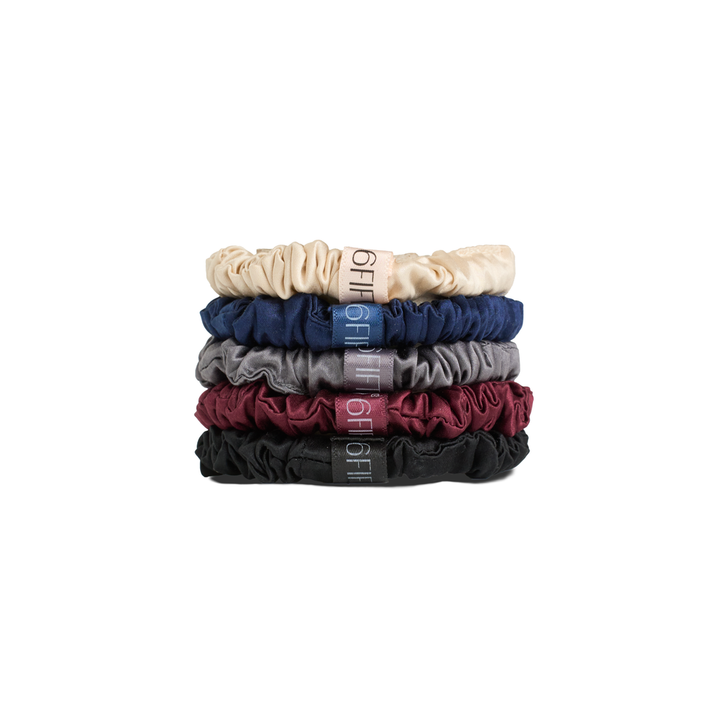 Slim Silk Scrunchies | Mix & Match x5