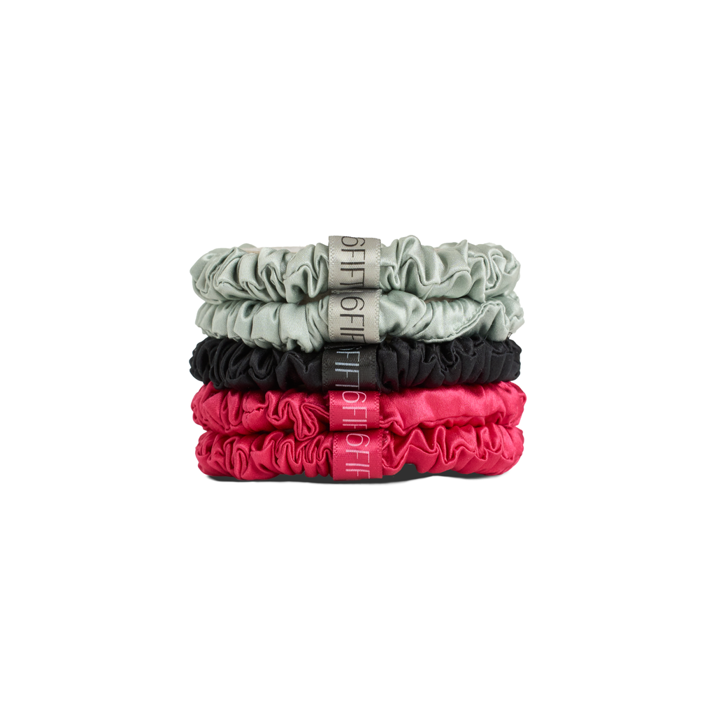 Slim Silk Scrunchies | Mix & Match x5